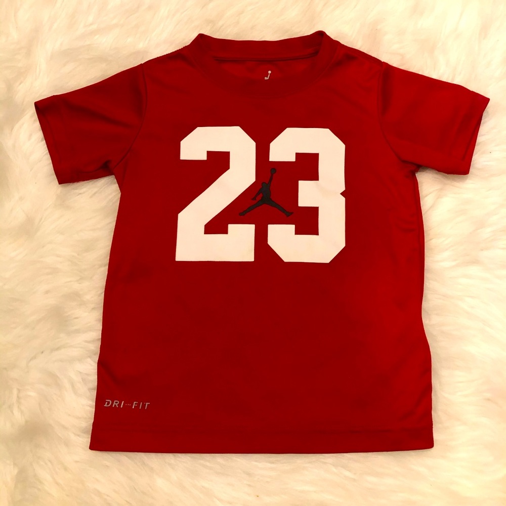 Jordan 23 Dri fit toddler boy red athletic top 4T